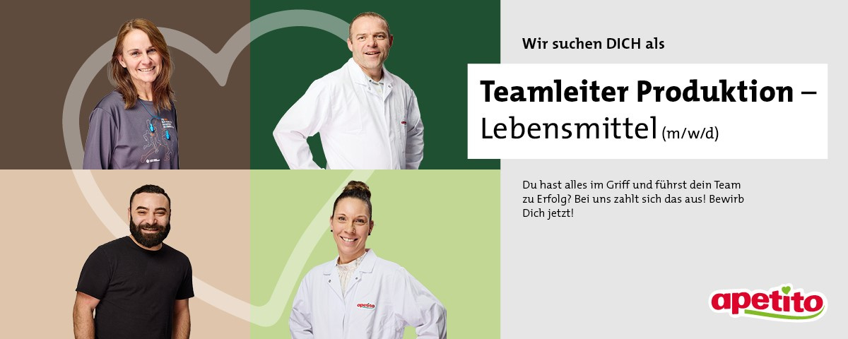Teamleiter (m/w/d) Produktion - Lebensmittel